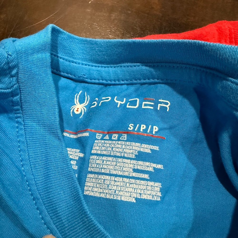 2-Piece Bundle Spyder Red and Blue Spider Graphic Tees Size S - Picture 4 of 8